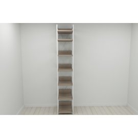 Шкаф Гардероб Уни секция 4 серии Конект Ferrum-decor 220x40x50см Белый металл ДСП Дуб Сонома Трюфель 32 мм (SHG103)