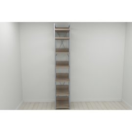Шкаф Гардероб Уни секция 4 серии Конект Ferrum-decor 220x40x50см Серый металл ДСП Дуб Сонома Трюфель 32 мм (SHG096)