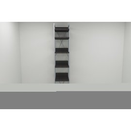 Шкаф Гардероб Уни секция 4 серии Конект Ferrum-decor 220x40x50см Серый металл ДСП Венге Магия 32 мм (SHG094)