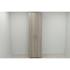 Шкаф Гардероб Уни секция 7 серии Конект Ferrum-decor 220x60x50см Серый металл ДСП Дуб Сонома Трюфель 16 мм (SHG117)