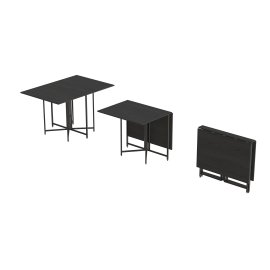 Стіл розкладний трансформер книжка Моріс 3 Ferrum-decor 75x90x50 Чорний метал ДСП Сосна Кембра 16 мм (MORI3002)
