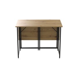 Стол-книжка трансформер Морис 2 Ferrum-decor 750x1000x1100 Черный металл ДСП Дуб Артизан 16 мм (MORI206)