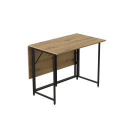 Стол-книжка трансформер Морис 2 Ferrum-decor 750x1000x1100 Черный металл ДСП Дуб Артизан 16 мм (MORI206)