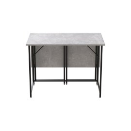 Стол-книжка трансформер Морис 2 Ferrum-decor 750x1000x1100 Черный металл ДСП Бетон 16 мм (MORI207)