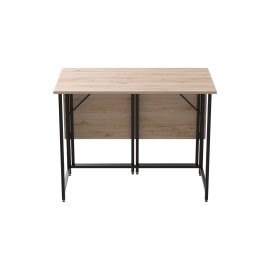 Стол-книжка трансформер Морис 2 Ferrum-decor 750x1000x1100 Черный металл ДСП Дуб Сан-Марино 16 мм (MORI202)