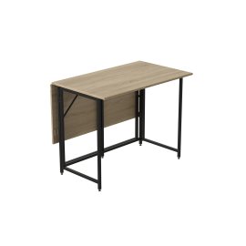 Стол-книжка трансформер Морис 2 Ferrum-decor 750x1000x1100 Черный металл ДСП Дуб Сонома 16 мм (MORI204)