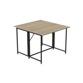 Стол-книжка трансформер Морис 2 Ferrum-decor 750x1000x1100 Черный металл ДСП Дуб Сонома 16 мм (MORI204)