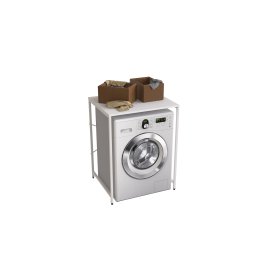 Стелаж полку Бафрум 401 Ferrum-decor для пральної машини 90x70,5x60,5 Білий метал ДСП Білий 16 мм (BED40114)