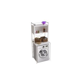 Стеллаж полка Бафрум 403 Ferrum-decor для стиральной машины 178x70,5x60,5 Белый металл ДСП Белый 16 мм (BED40314)