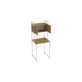 Стеллаж полка Бафрум 404 Ferrum-decor для стиральной машины 178x70,5x60,5 Белый металл ДСП Дуб Артизан 16 мм (BED40415)