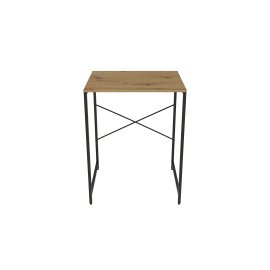 Стелаж полку Бафрум 401 Ferrum-decor для пральної машини 90x70,5x60,5 Чорний метал ДСП Дуб Артезіан 16 мм (BED40107)