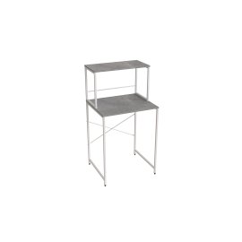Стеллаж полка Бафрум 402 Ferrum-decor для стиральной машины 133,5x70,5x60,5 Белый металл ДСП Бетон 16 мм (BED40208)