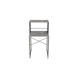 Стелаж полку Бафрум 402 Ferrum-decor для пральної машини 133,5x70,5x60,5 Чорний метал ДСП Бетон 16 мм (BED40200)