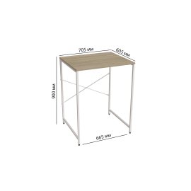 Стелаж полку Бафрум 401 Ferrum-decor для пральної машини 90x70,5x60,5 Білий метал ДСП Дуб Сонома 16 мм (BED40111)