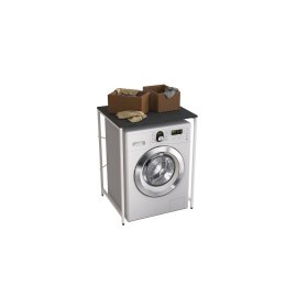 Стелаж полку Бафрум 401 Ferrum-decor для пральної машини 90x70,5x60,5 Білий метал ДСП Сосна Кембра 16 мм (BED40109)