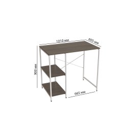 Стеллаж полка Бафрум 405 Ferrum-decor для стиральной машины 90x101x60,5 Белый металл ДСП Дуб Сонома Трюфель 16 мм (BED40512)