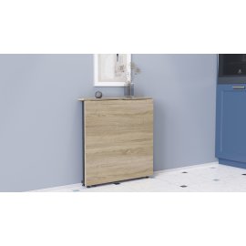 Стол-книжка трансформер Орион 1 Ferrum-decor 750x810x730 Черный металл ДСП Дуб Сонома 16 мм (ORI104)