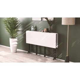Стол-книжка трансформер Орион 3 Ferrum-decor 750x1150x880 Черный металл ДСП Белый 16 мм (ORI301)