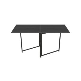 Стол трансформер книжка Панама Ferrum-decor 75x148x68 Черный металл ДСП Сосна Кембра 16 мм (PANAM101)