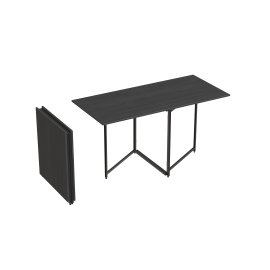 Стол трансформер книжка Панама Ferrum-decor 75x148x68 Черный металл ДСП Сосна Кембра 16 мм (PANAM101)