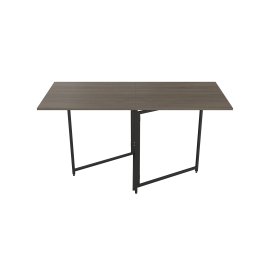 Стол трансформер книжка Панама Ferrum-decor 75x148x68 Черный металл ДСП Дуб Сонома Трюфель 16 мм (PANAM104)
