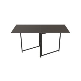 Стол трансформер книжка Панама Ferrum-decor 75x148x68 Черный металл ДСП Венге Магия 16 мм (PANAM102)