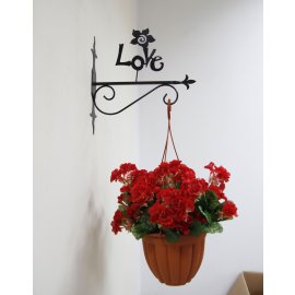 Hook for hanging flower Love