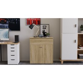 Кровать трансформер комод ASCET 3 Ferrum-decor 920x2000x700 Черный металл ДСП Дуб Сонома 16 мм (ASCET304)