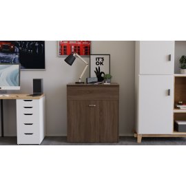 Кровать трансформер комод ASCET 3 Ferrum-decor 920x2000x700 Черный металл ДСП Дуб Сонома Трюфель 16 мм (ASCET305)