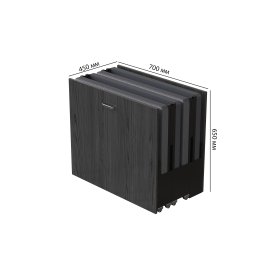 Кровать трансформер ASCET 1 Ferrum-decor 650x2000x700 Черный металл ДСП Сосна Кембра 16 мм (ASCET108)