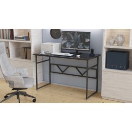 Компьютерный стол Ferrum-decor Раян 75x100x60 черный ДСП Сосна Кембра 16мм