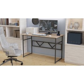 Компьютерный стол Ferrum-decor Раян 75x100x60 черный ДСП Дуб Сан-Марино 16мм