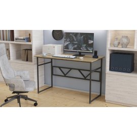 Письменный стол Ferrum-decor Раян 75x100x70 черный ДСП Дуб Сонома 16мм