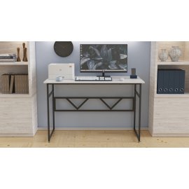 Письменный стол Ferrum-decor Раян 75x100x70 черный ДСП Белое 16мм