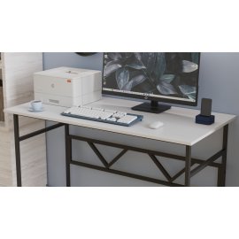 Письменный стол Ferrum-decor Раян 76x120x70 черный ДСП Белое 32мм