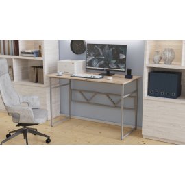Компьютерный стол Ferrum-decor Раян 75x100x70 серый ДСП Дуб Сан-Марино 16мм