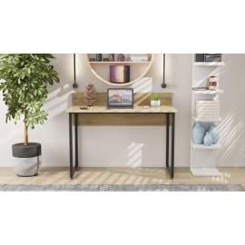 Письменный стол Ferrum-decor Скай 75x100x60 черный ДСП Дуб Сонома 16мм