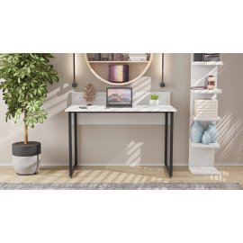 Письменный стол Ferrum-decor Скай 75x100x60 черный ДСП Белое 16мм