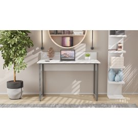 Письменный стол Ferrum-decor Скай 75x140x60 серый ДСП Белое 16мм