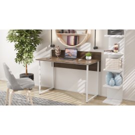 Письменный стол Ferrum-decor Скай 75x120x60 белый ДСП Дуб Сонома Трюфель 16мм