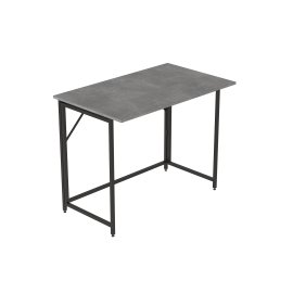 Стол трансформер раскладной Слай Ferrum-decor 75x100x60 Черный металл ДСП Бетон 16 мм (SLY1000)