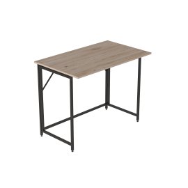 Стол трансформер раскладной Слай Ferrum-decor 75x100x60 Черный металл ДСП Дуб Сан-Марино 16 мм (SLY1005)