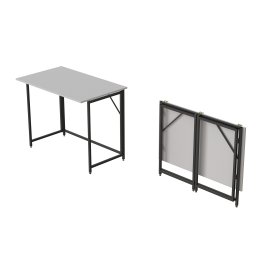Стол трансформер раскладной Слай Ferrum-decor 75x90x50 Черный металл ДСП Белый 16 мм (SLY2006)