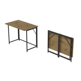 Стол трансформер раскладной Слай Ferrum-decor 75x90x50 Черный металл ДСП Дуб Артизан 16 мм (SLY2007)