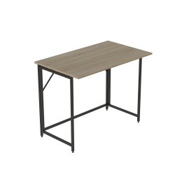 Стол трансформер раскладной Слай Ferrum-decor 75x90x50 Черный металл ДСП Дуб Сонома 16 мм (SLY2003)