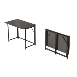 Стол трансформер раскладной Слай Ferrum-decor 75x90x50 Черный металл ДСП Венге Магия 16 мм (SLY2002)