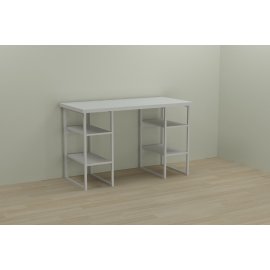 Компьютерный стол Ferrum-decor Карэн 75x120x60 белый ДСП Дуб Сан-Марино 32мм
