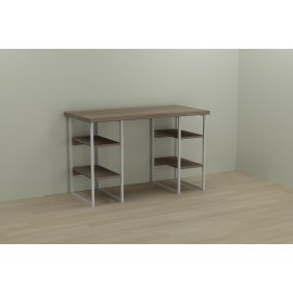Письменный стол Ferrum-decor Карэн 76x120x60 белый ДСП Дуб Сонома 32мм