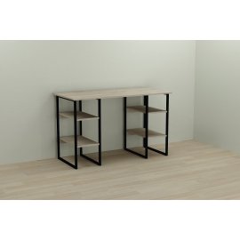 Письменный стол Ferrum-decor Карэн 75x120x60 черный ДСП Дуб Сонома 16мм