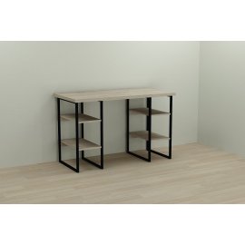 Письменный стол Ferrum-decor Карэн 76x140x60 черный ДСП Дуб Сонома 32мм